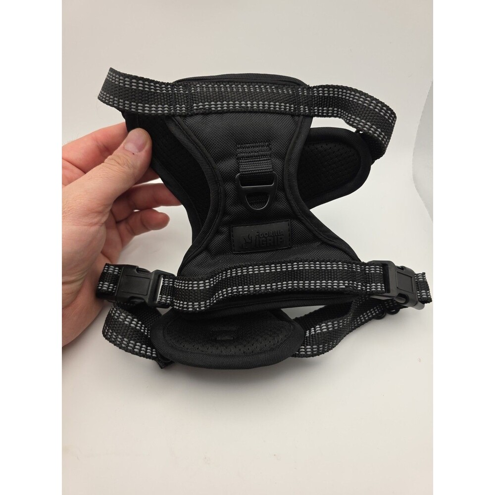 Nib Gorilla Grip Dog Harness No-Pull Black  Comfortable Durable Handle  Small